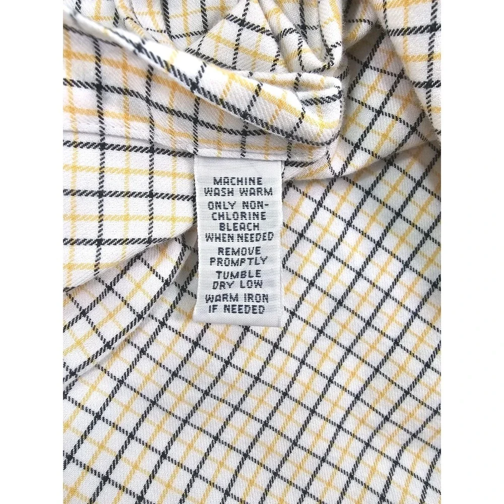 Polo Ralph Lauren Regent Classic Fit Yellow Plaid Button Down Shirt 17 32/33